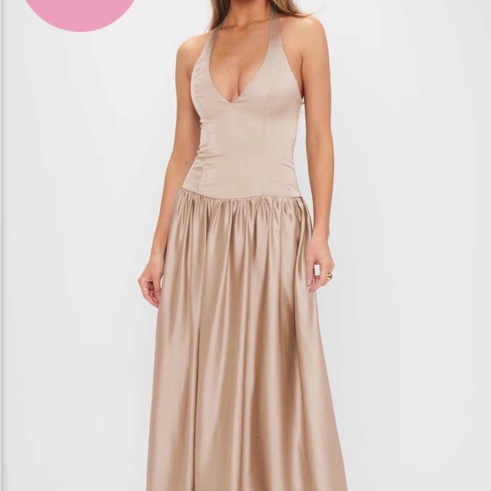 Show Me Your MuMu Beige Maxi Dress
